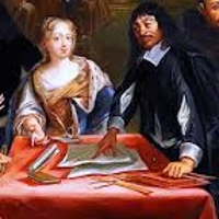 Picture of Descartes and Queen Christina